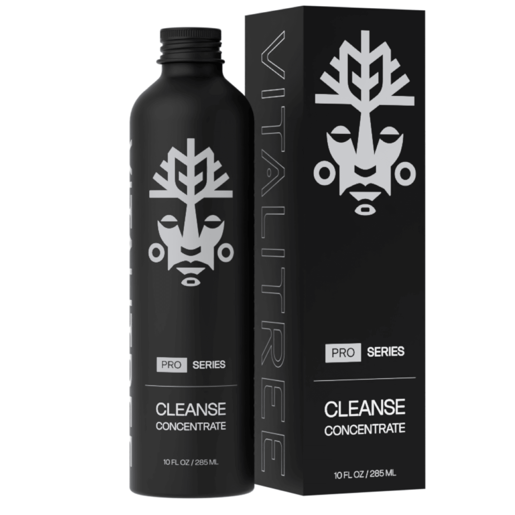 VitaliTree vegan cleanse concentrate for tattoo artists — plant-based antibacterial wash for professional studio use - shown with box
