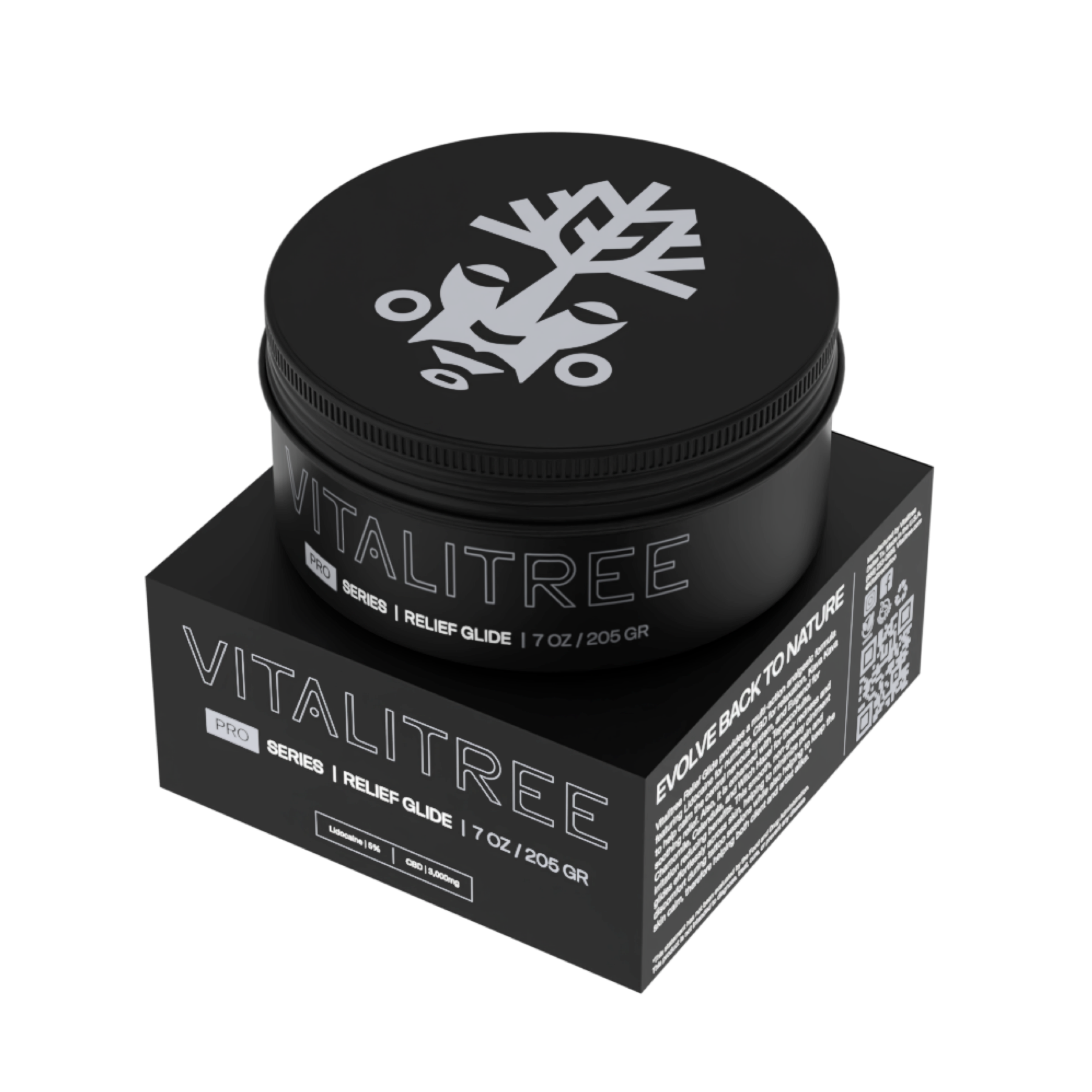 VitaliTree vegan Relief Glide - a numbing tattoo ointment for tattoo artists with hemp, kava, and lidocaine for natural pain relief and smooth glide