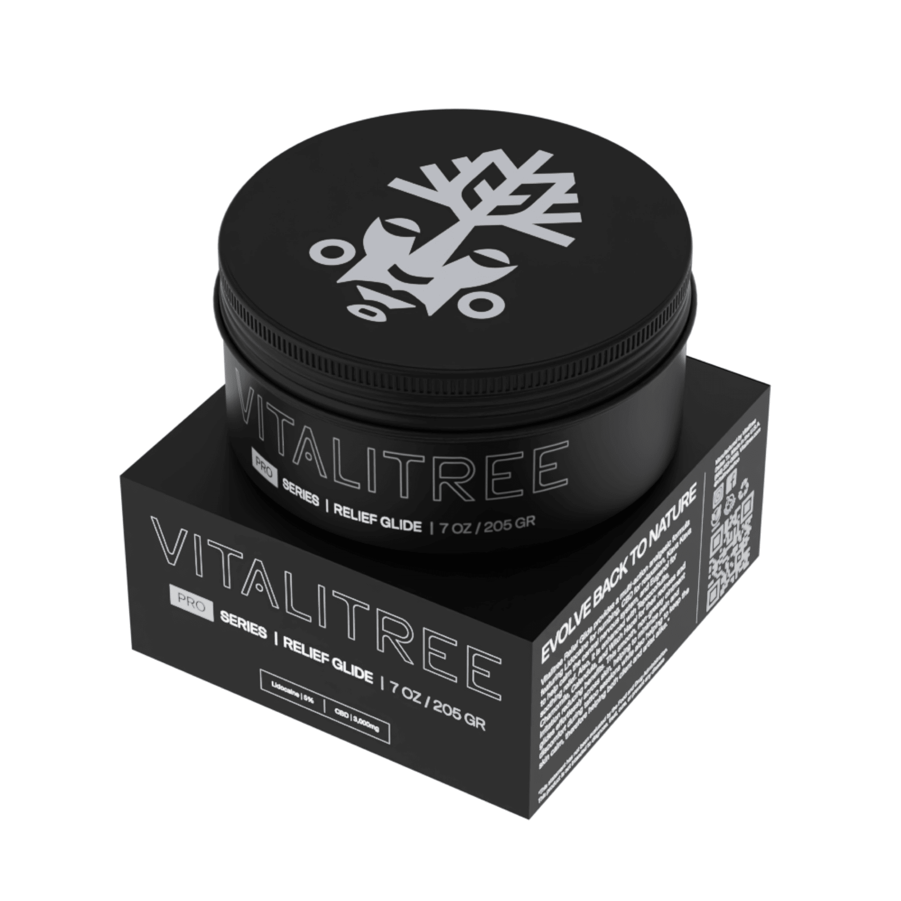 VitaliTree vegan Relief Glide - a numbing tattoo ointment for tattoo artists with hemp, kava, and lidocaine for natural pain relief and smooth glide