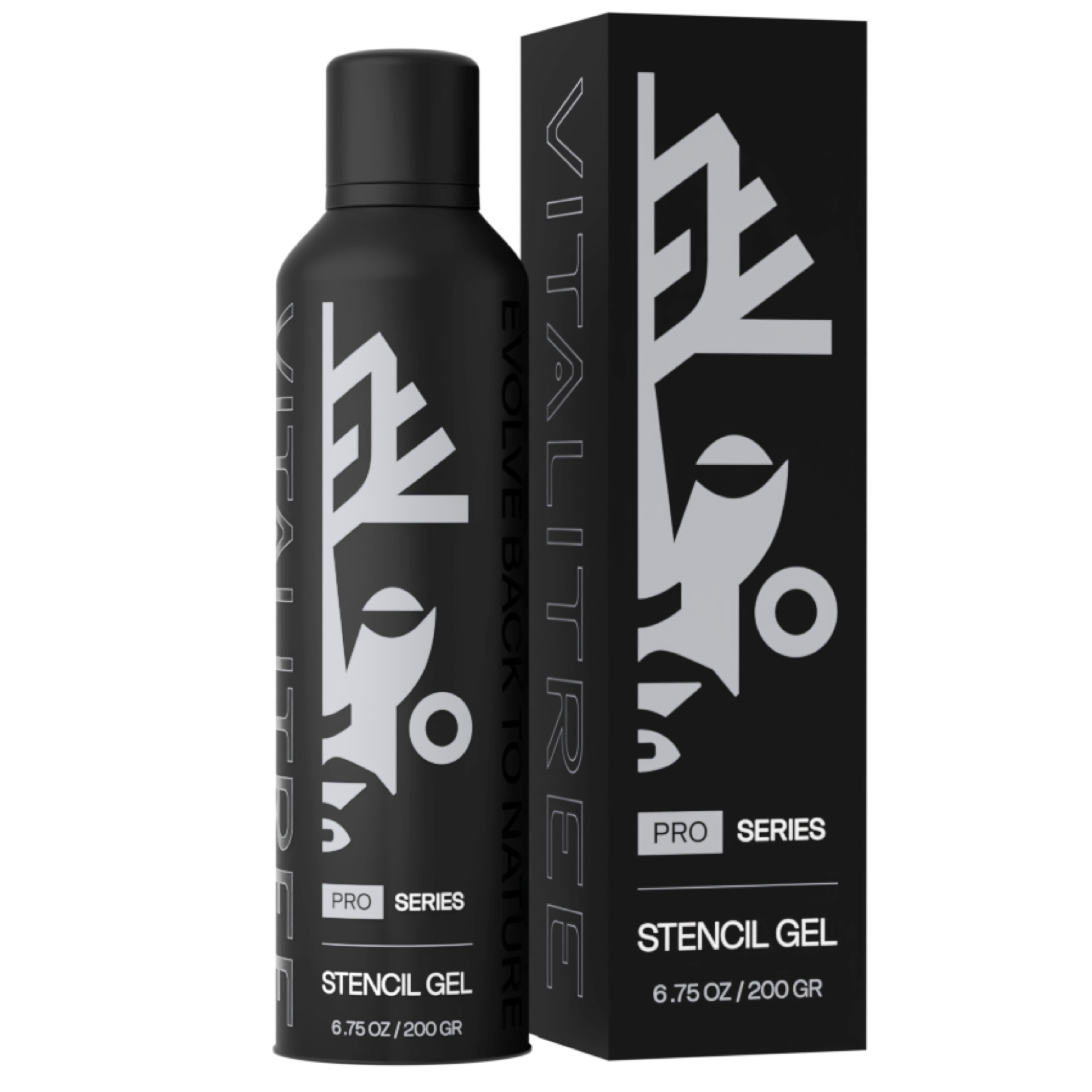 VitaliTree vegan stencil transfer gel for tattoo artists — plant-based, petroleum-free, professional grade - shown with box