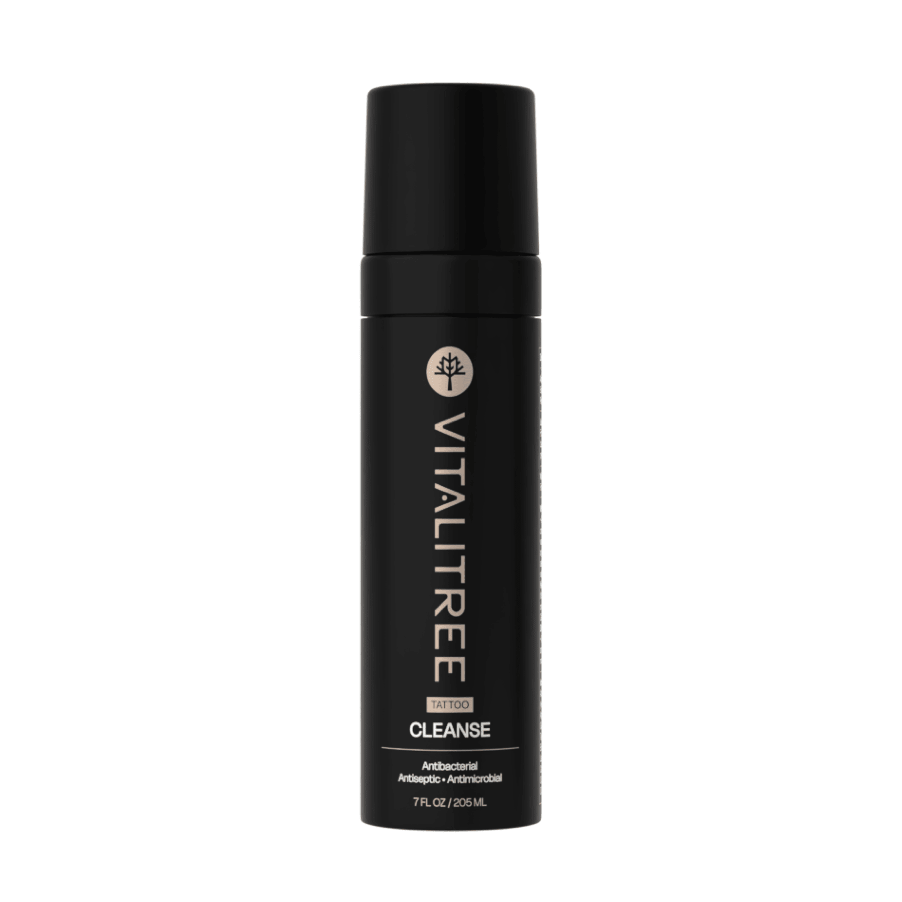 VitaliTree 7oz vegan antibacterial tattoo cleanse with tepezcohuite and witch hazel for gentle aftercare - front view