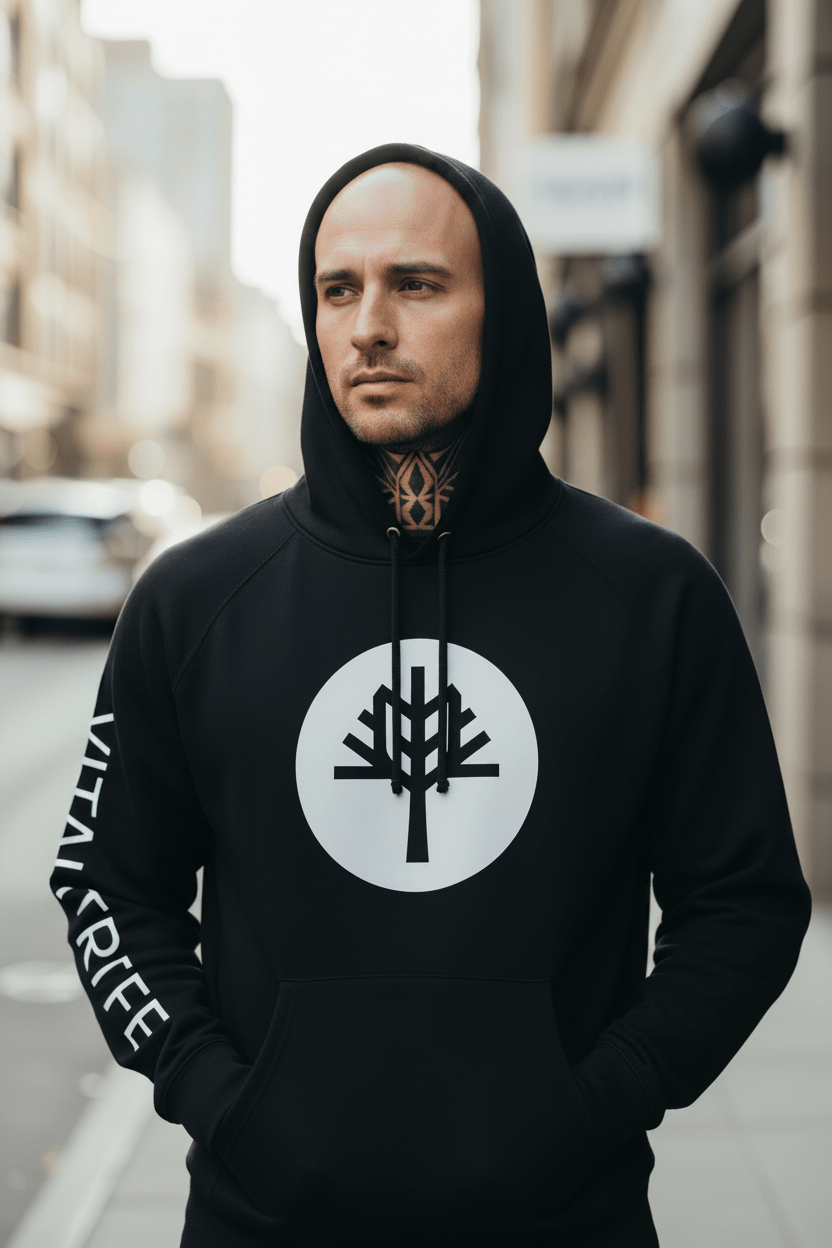 Vitalitree hoodie front view