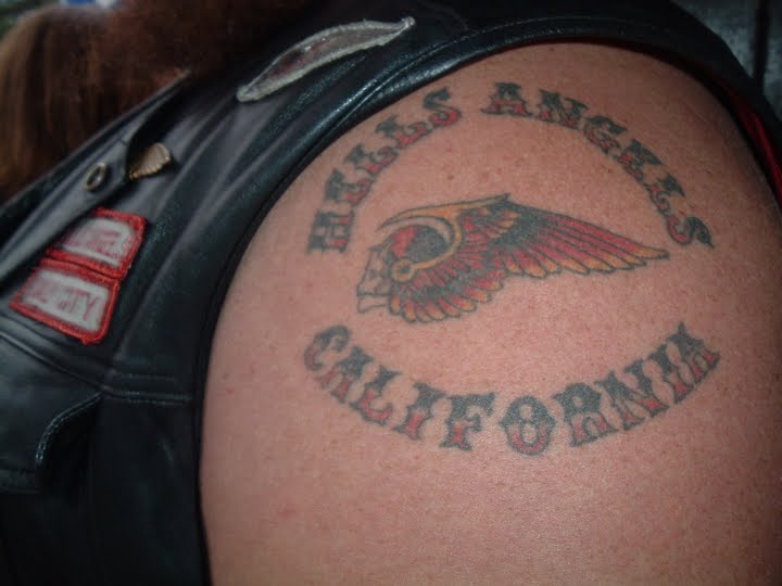 Hells Angels motorcycle club members — icons of American outlaw tattoo culture
