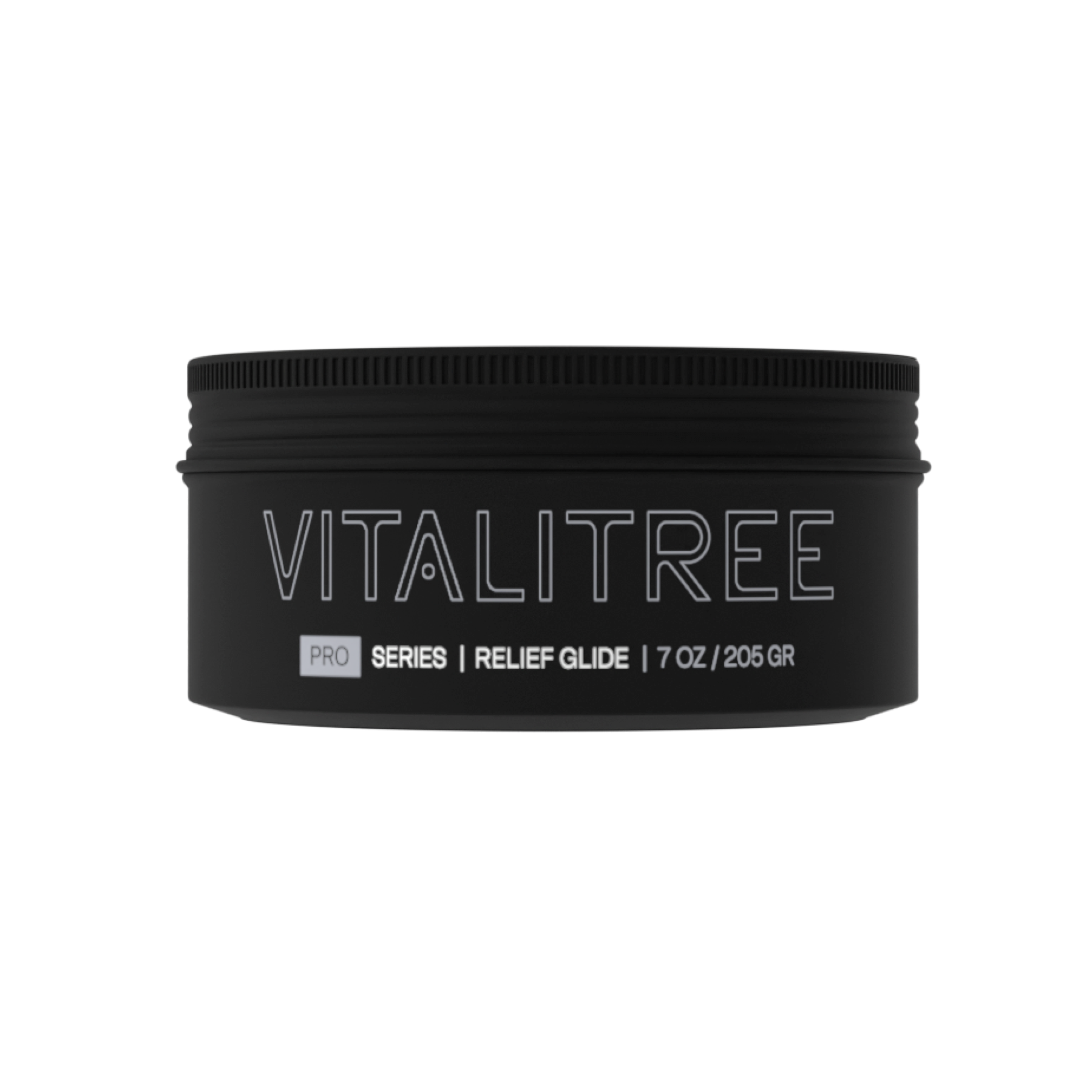 VitaliTree vegan Relief Glide - a numbing tattoo ointment for tattoo artists with hemp, kava, and lidocaine for natural pain relief and smooth glide - front view